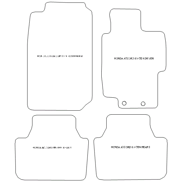 To fit Honda Accord (7th gen) automatic Car Mats 2003 - 2007 & Heel Pad (B) - Picture 5 of 16